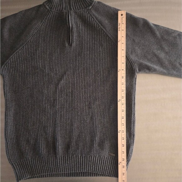 Rodd & Gunn Gray Quarter Zip Long Sleeve Ribbed Knit Raglan Sweater Pullover Med - Picture 7 of 12